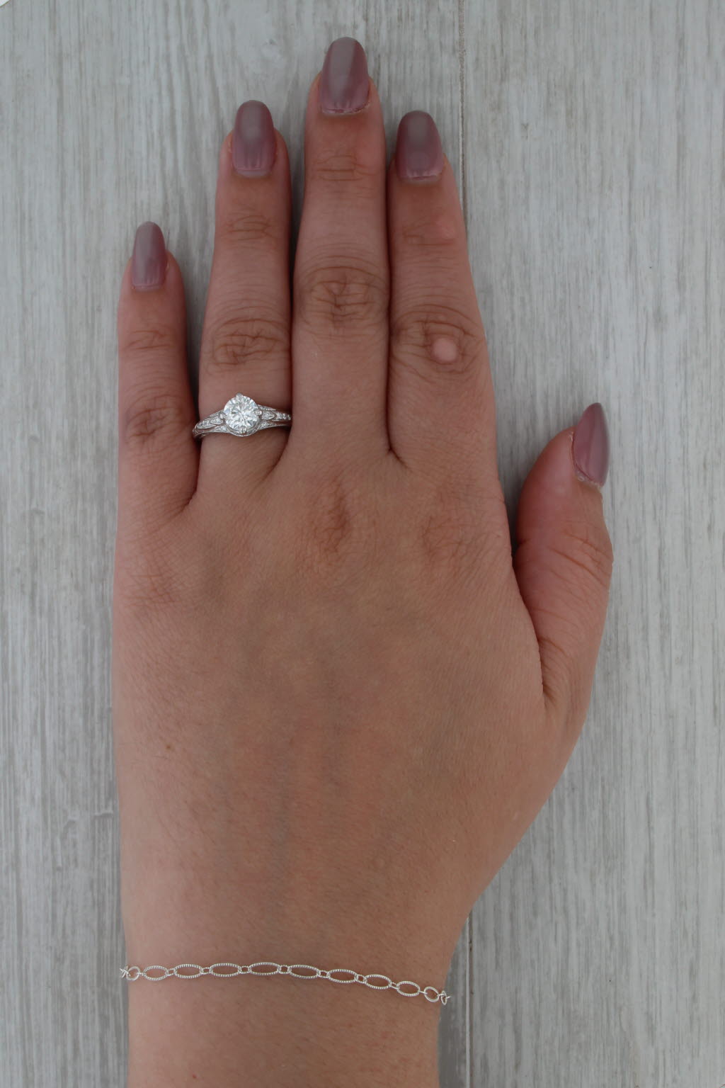 IGI 1.43ctw VS2 Round Lab Grown Diamond Engagement Ring 14k White Gold Sz 6.5