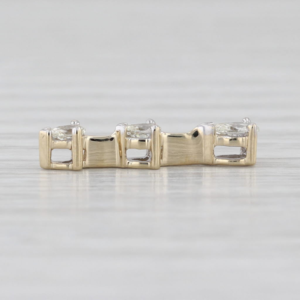 0.23ctw Diamond 3-Stone Journey Pendant 10k Yellow Gold