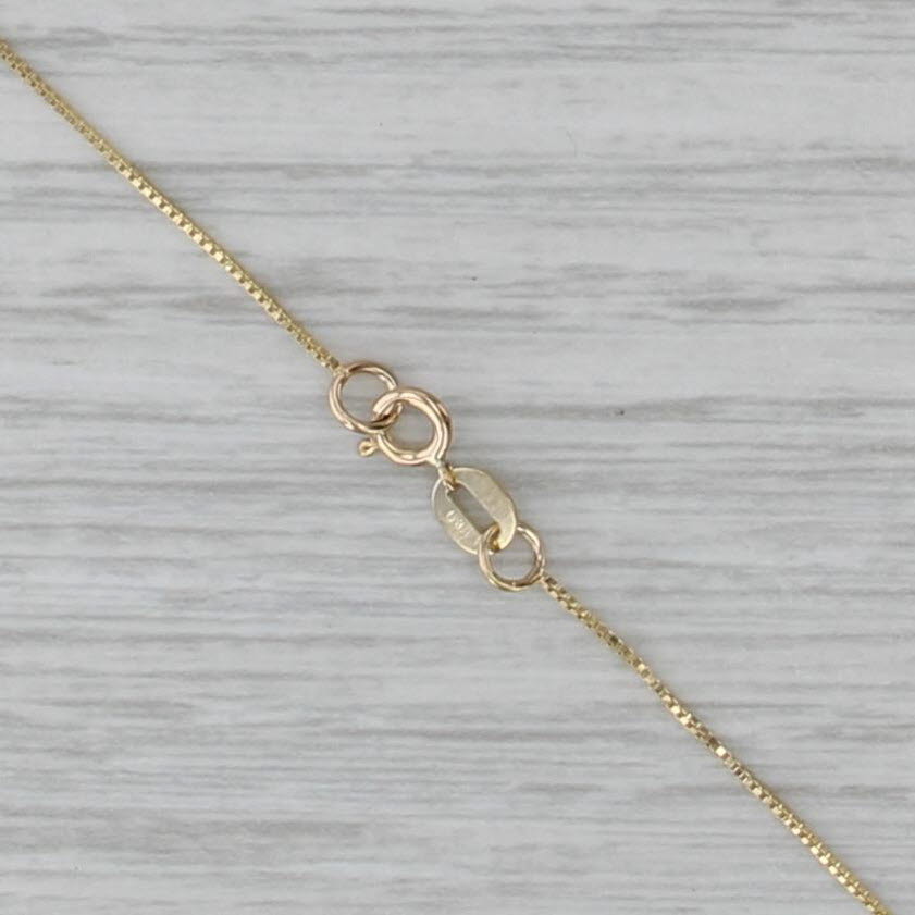 Box Chain Necklace 14k Yellow Gold 18.25" 0.6mm