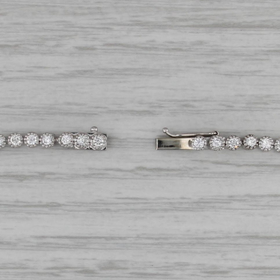 Piero Milano 1.50ctw Diamond Tennis Bracelet 18k White Gold 7.25"