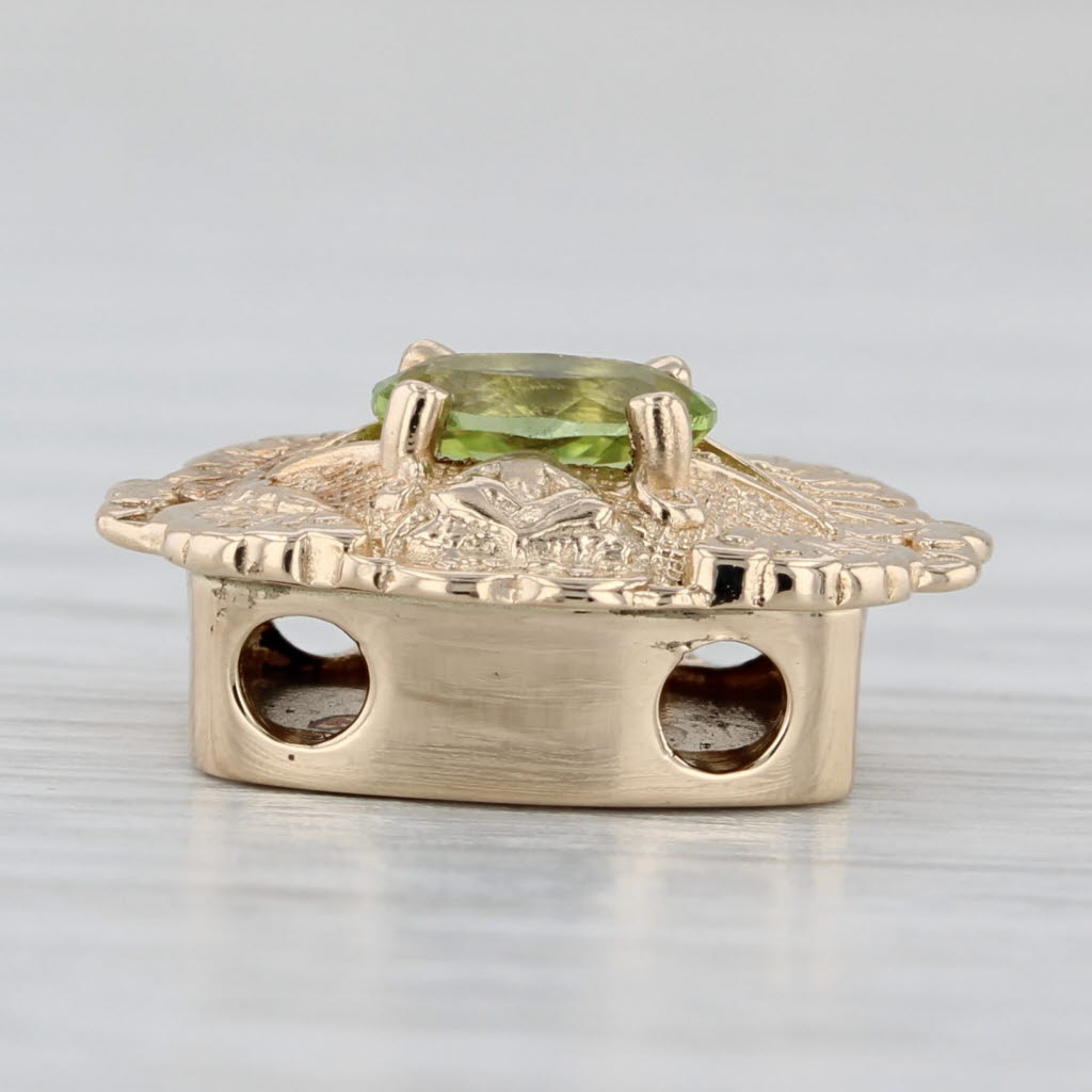 Gray Richard Glatter 0.50ct Peridot Slide Bracelet Charm 14k Yellow Gold Vintage