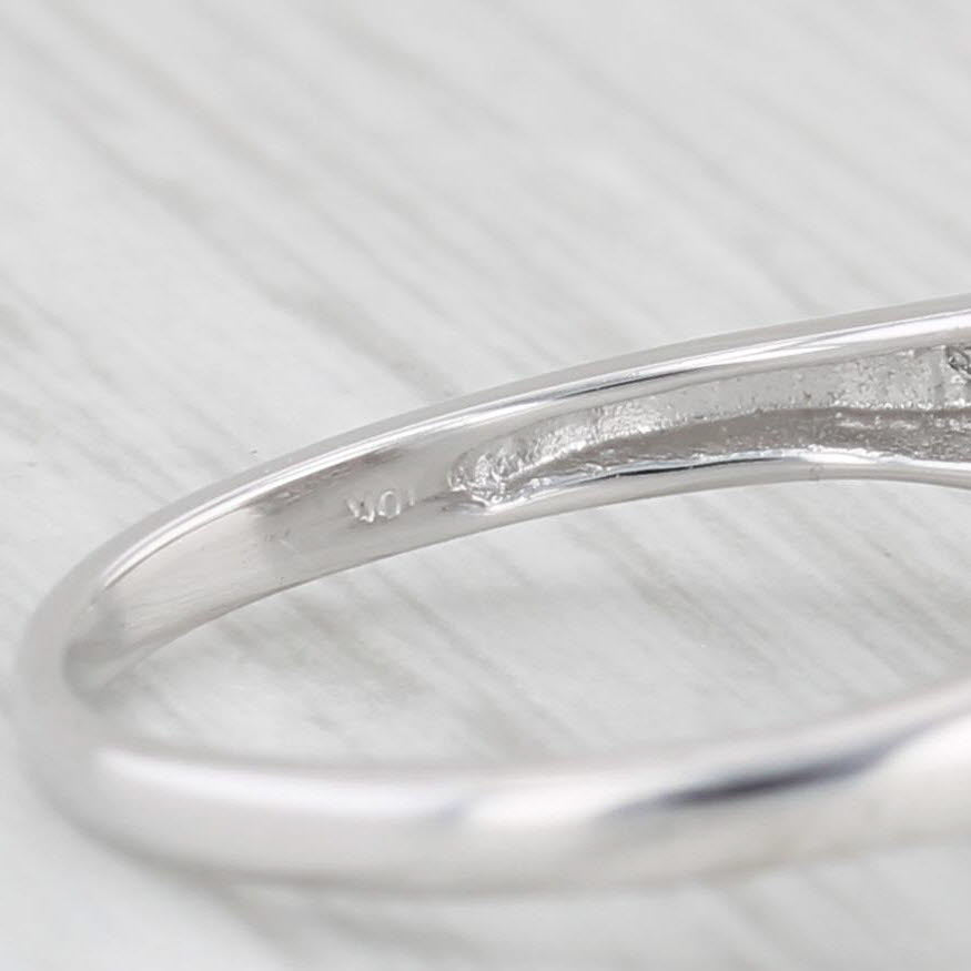 Light Gray 0.30ctw Diamond Halo Ring 10k White Gold Size 7 Engagement