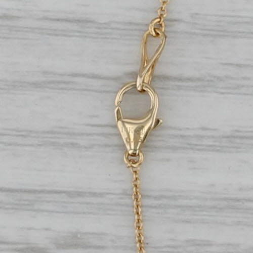 New Diamond Clover Station Necklace 14k Yellow White Gold 18" Adjustable