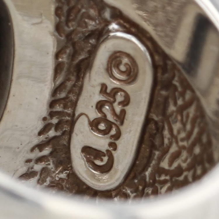 Relios Turquoise Ring Oval Cabochon Sterling Silver Size 6 Vintage Statement