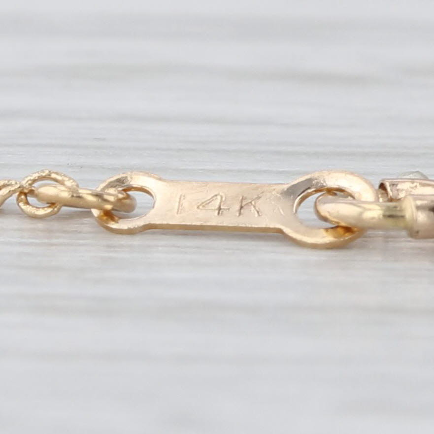 Curb Chain Necklace 14k Yellow Gold 16" 1.1mm