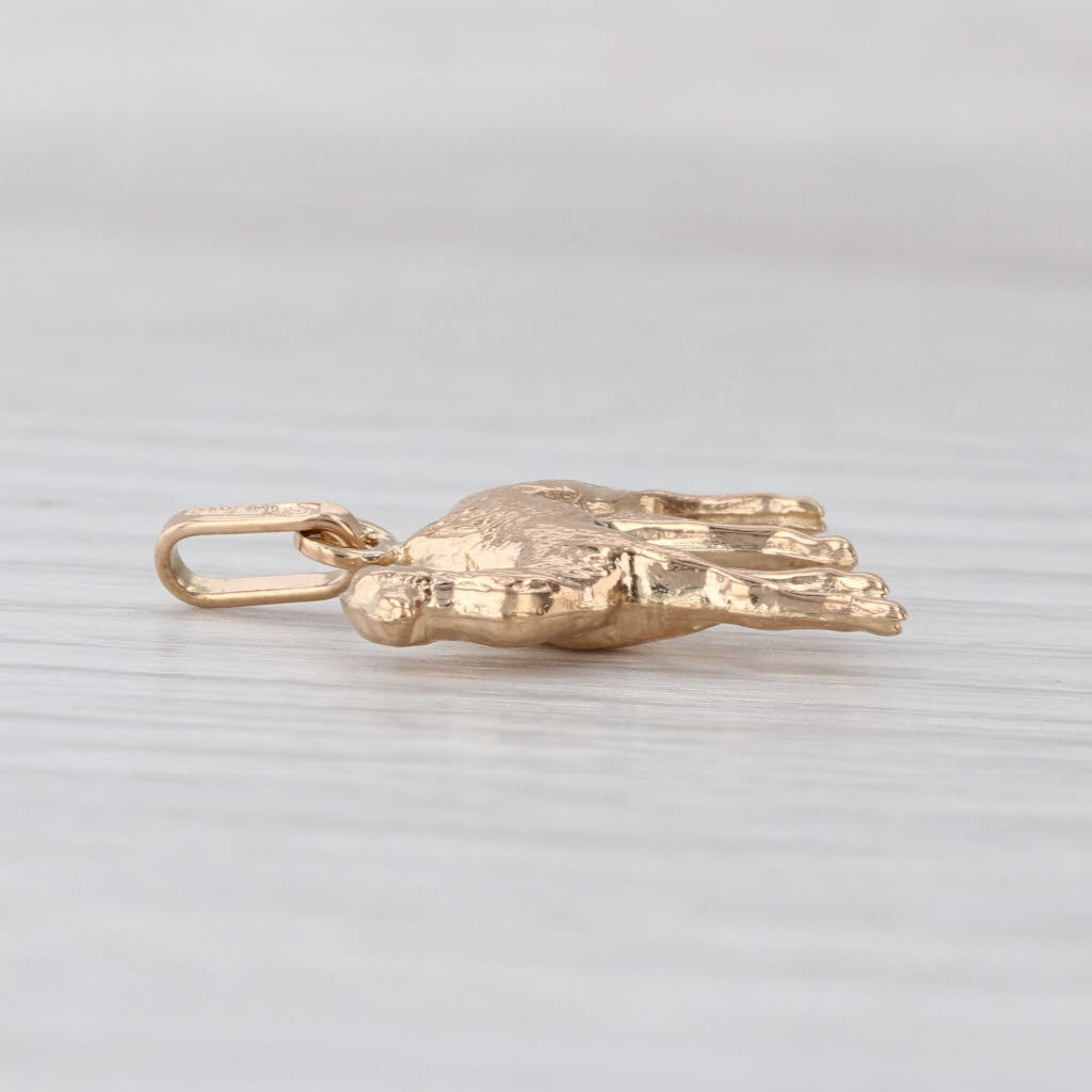 Camel Pendant 14k Yellow Gold 3D Animal Charm