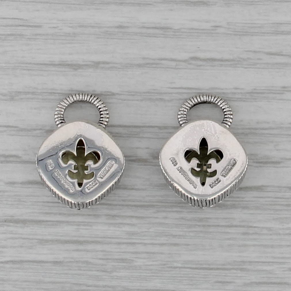 Judith Ripka 7ctw Lemon Quartz Earring Charms Sterling Silver Interchangeable