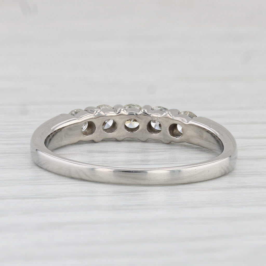 Light Gray 0.66ctw Diamond Ring 950 Palladium Size 9.5 Stackable Wedding Band