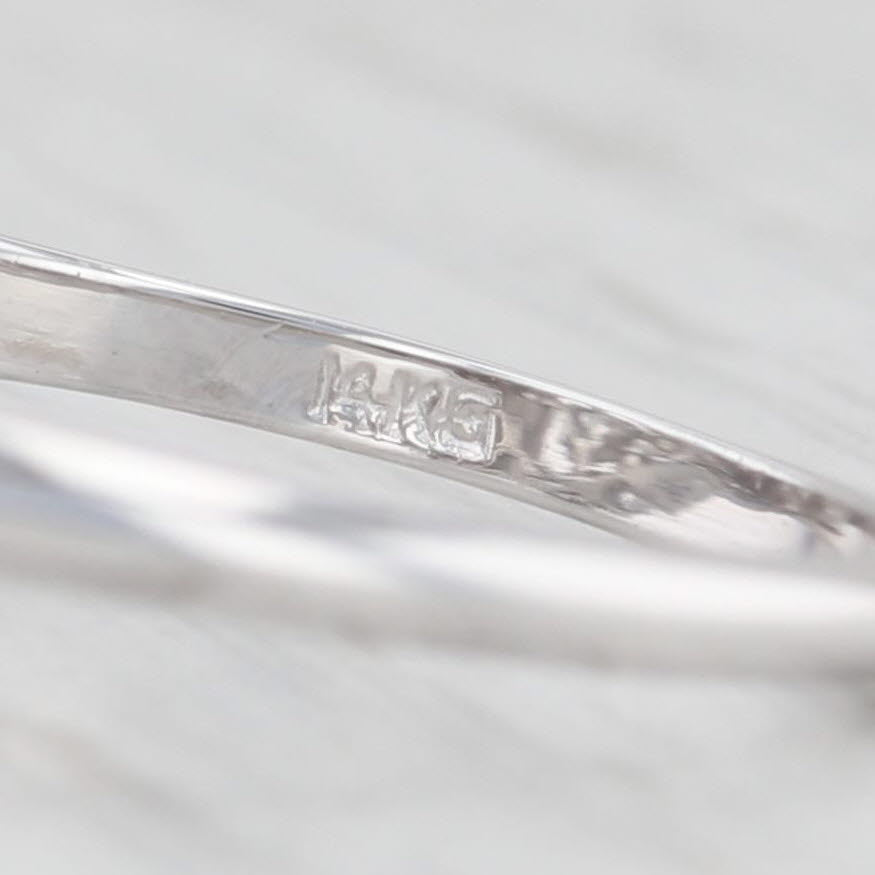 Light Gray 0.86ctw Round Diamond Cluster Ring 14k White Gold Size 7.5 Engagement Cocktail