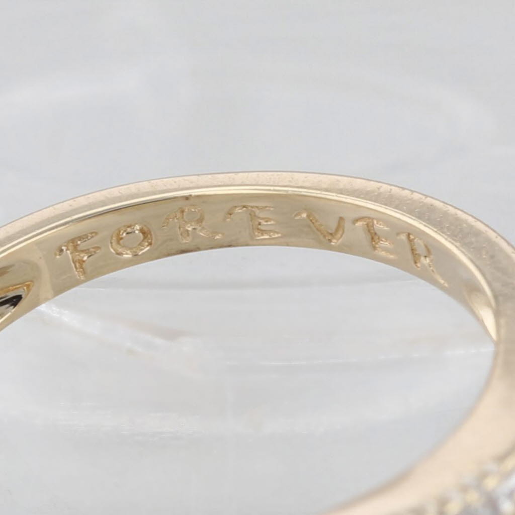 0.17ctw Diamond Bypass Scalloped Ring 14k Yellow Gold Size 6 Wedding Anniversary