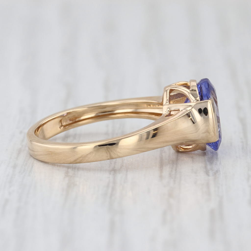 2.75ct Oval Purple Tanzanite Solitaire Ring 14k Rose Gold Size 7