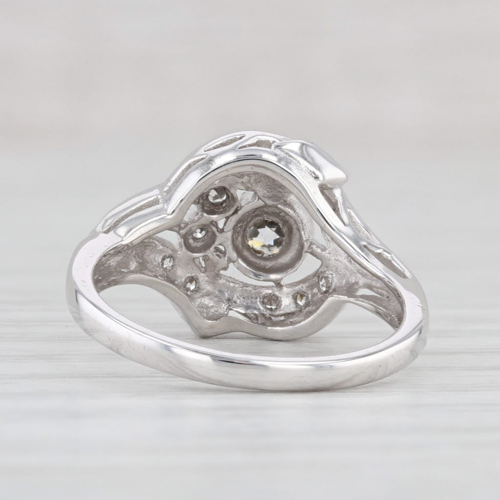 Light Gray Vintage 0.43ctw Diamond Ring White Gold Size 6.75
