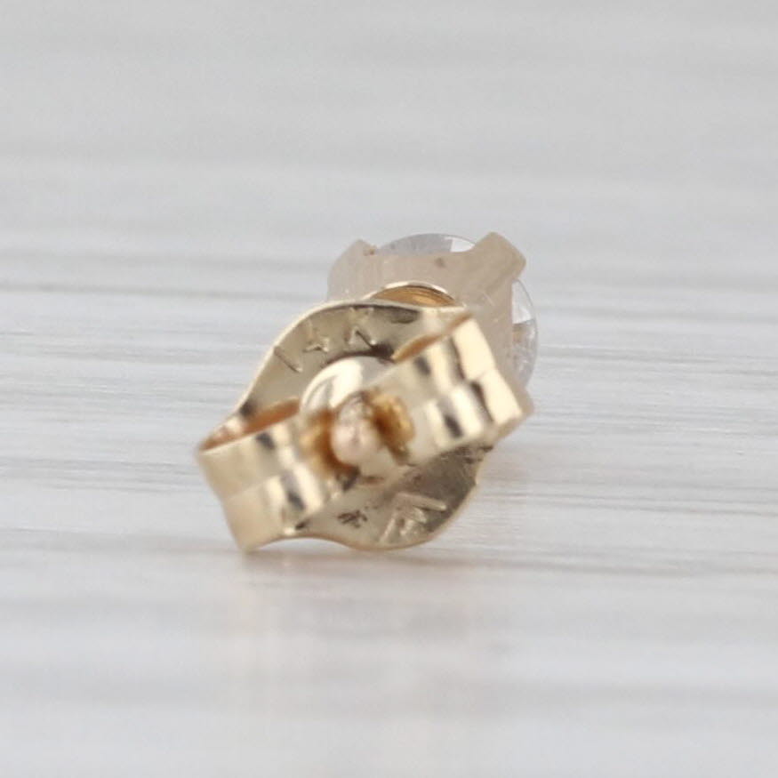 Light Gray 0.33ctw Diamond Round Brilliant Solitaire Stud Earrings 14k Yellow Gold
