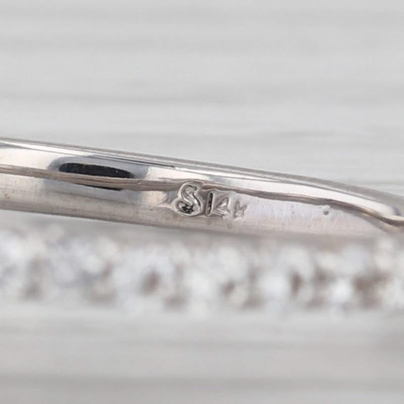 2.50ctw Round Diamond Engagement Ring 14k White Gold Size 6.5 Cathedral Band