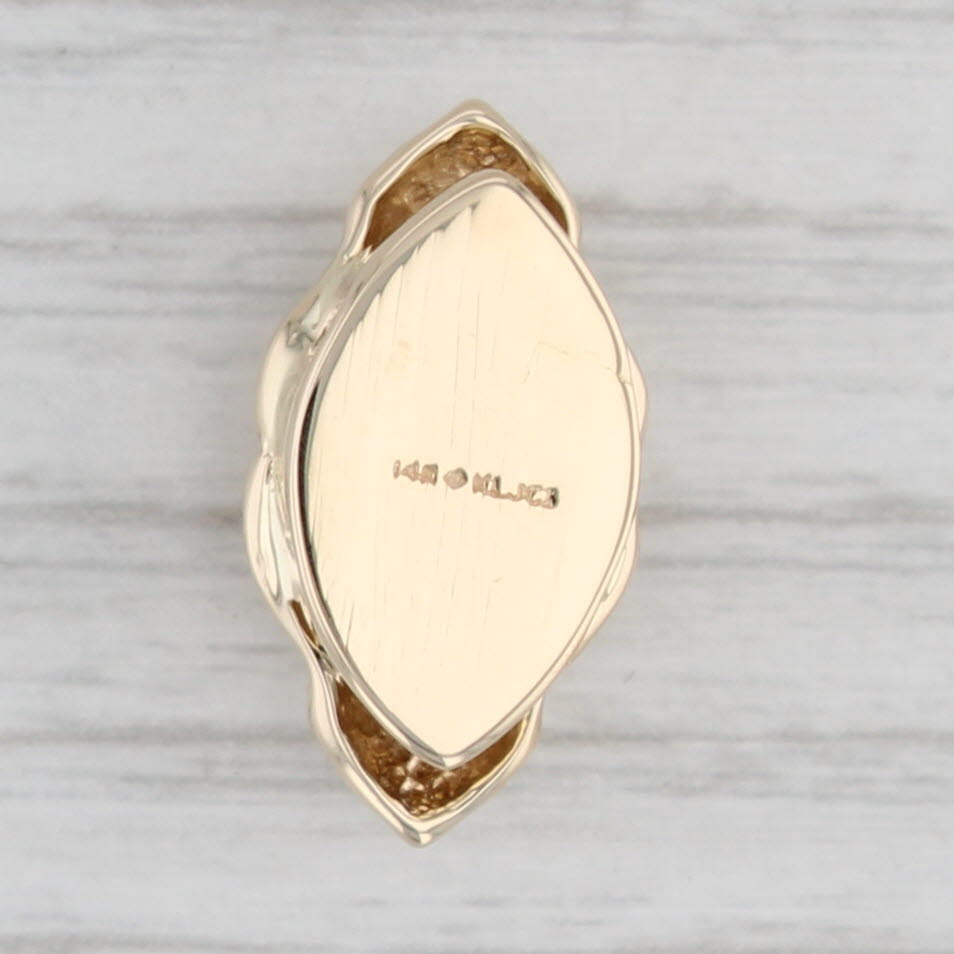 Light Gray Vintage Ornate Diamond Slide Charm 14k Yellow Gold Richard Klein