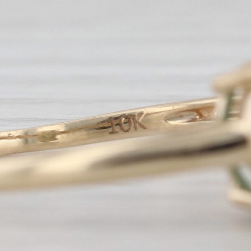 1.20ct Emerald Oval Solitaire Ring 10k Yellow Gold Size 8