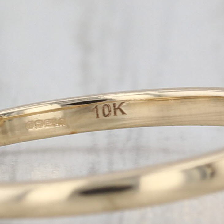 0.48ctw Pear Alexandrite Diamond Ring 10k Yellow Gold Size 7.25 COA