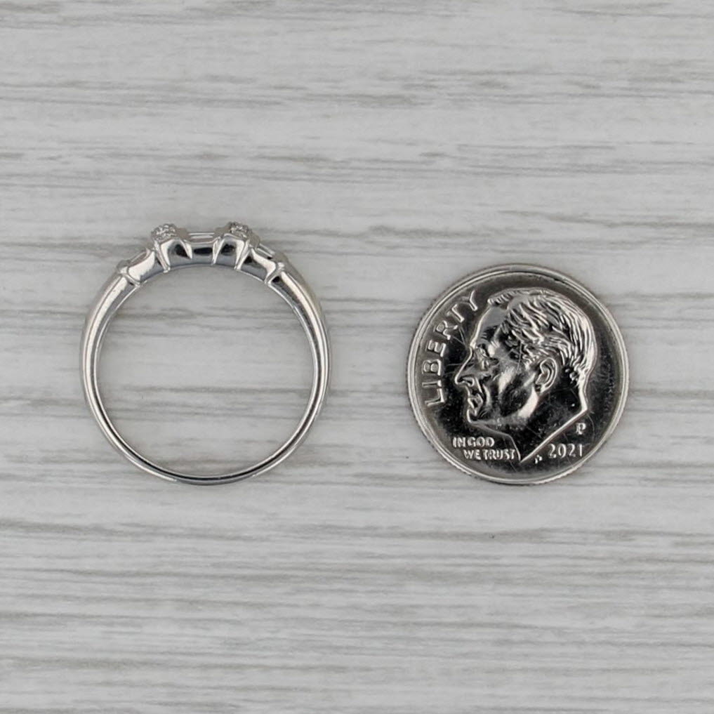 0.27ctw Diamond Wedding Band 950 Platinum Stackable Ring Size 6.5