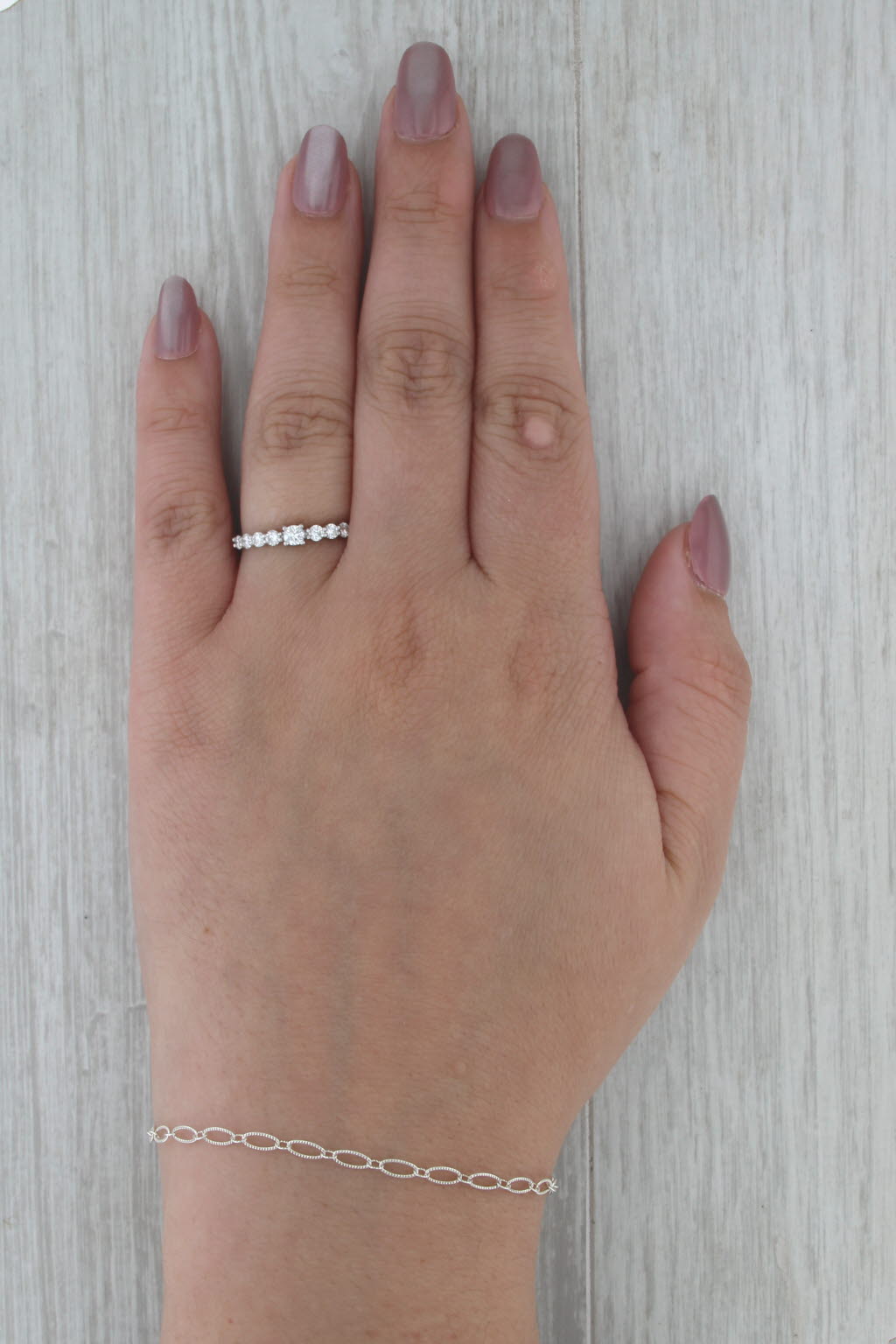 0.39ctw Diamond Wedding Anniversary Band 950 Platinum Size 7.25 Stackable COA