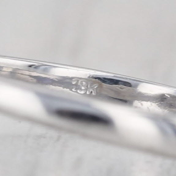 3.64ctw Oval Tanzanite Diamond Ring 18k White Gold Size 8