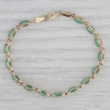 3.05ctw Marquise Emerald Diamond Tennis Bracelet 6.5" 3mm