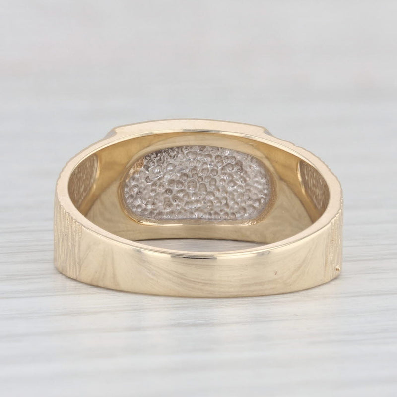 Diamond Framed Ring 14k Yellow Gold Size 9.75