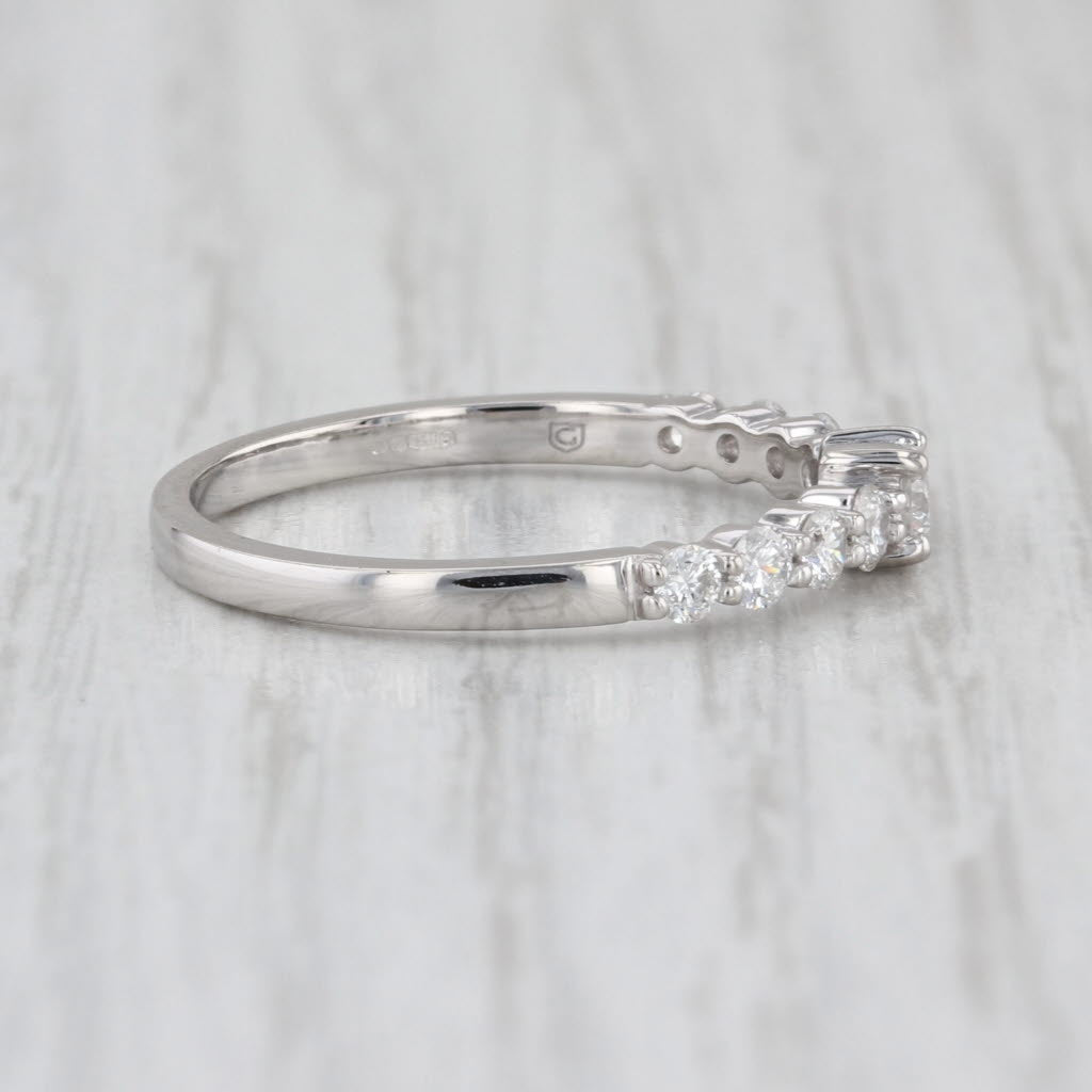 0.39ctw Diamond Wedding Anniversary Band 950 Platinum Size 7.25 Stackable COA