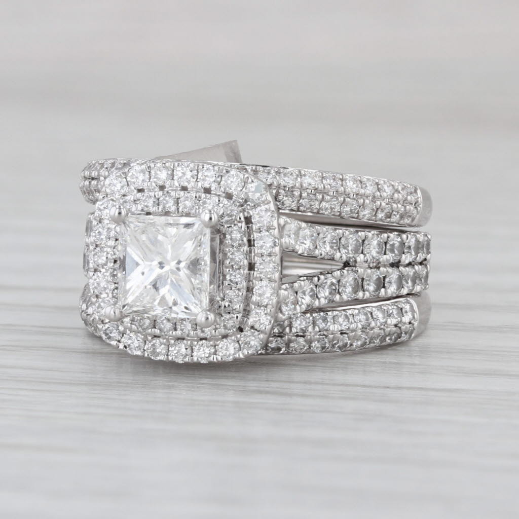 Vera Wang Wish 2.99ctw Diamond Engagement Ring Wedding Band Bridal Set 14k Gold