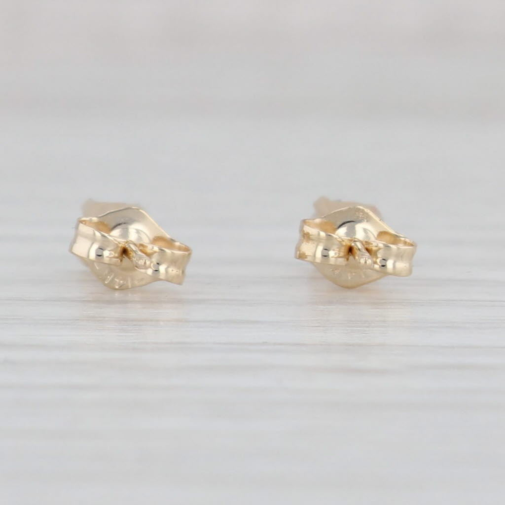 Light Gray 0.33ctw Diamond Stud Earrings 14k Yellow Gold Round Solitaire Studs