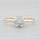 0.12ctw Diamond Cluster Engagement Ring 10k Yellow Gold Size 6.75