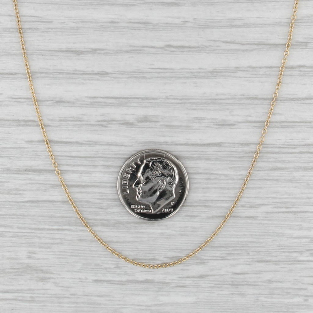 Cable Chain Necklace 14k Yellow Gold 16.25" 1.2mm