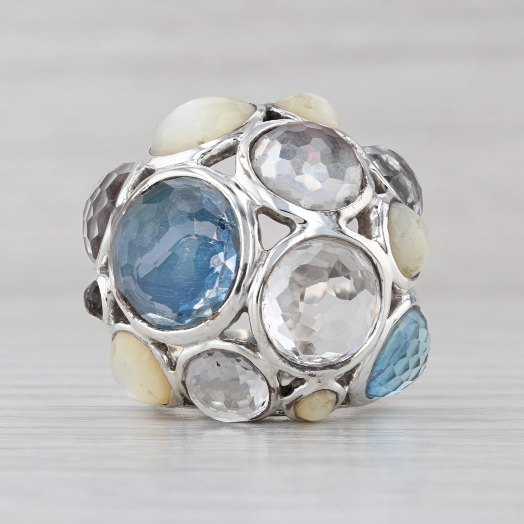 Ippolita Rock Candy Collection Ring Sterling Silver Mother of Pearl Quartz