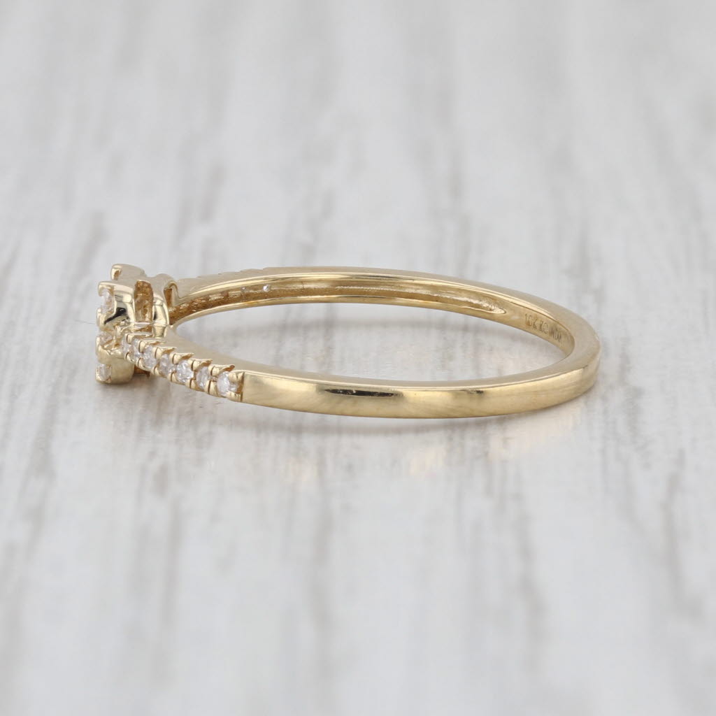 0.22ctw Diamond Ring 10k Yellow Gold Size 7 Stackable Engagement