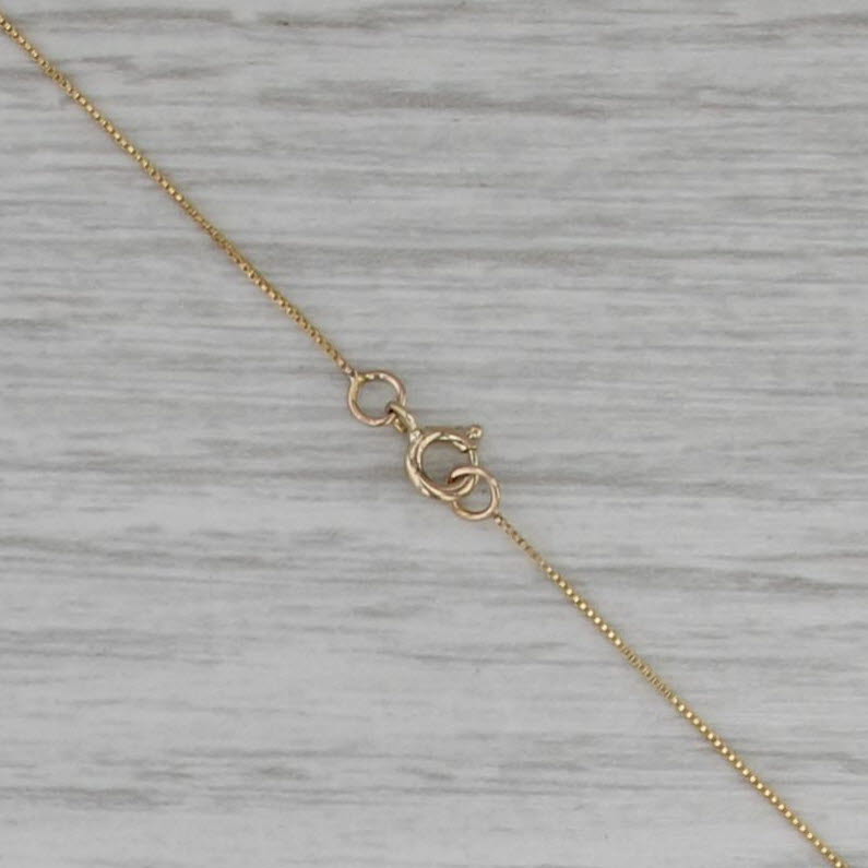 1.34ctw Chrome Diopside Lab Created Sapphire Pendant Necklace 10k Gold Box Chain