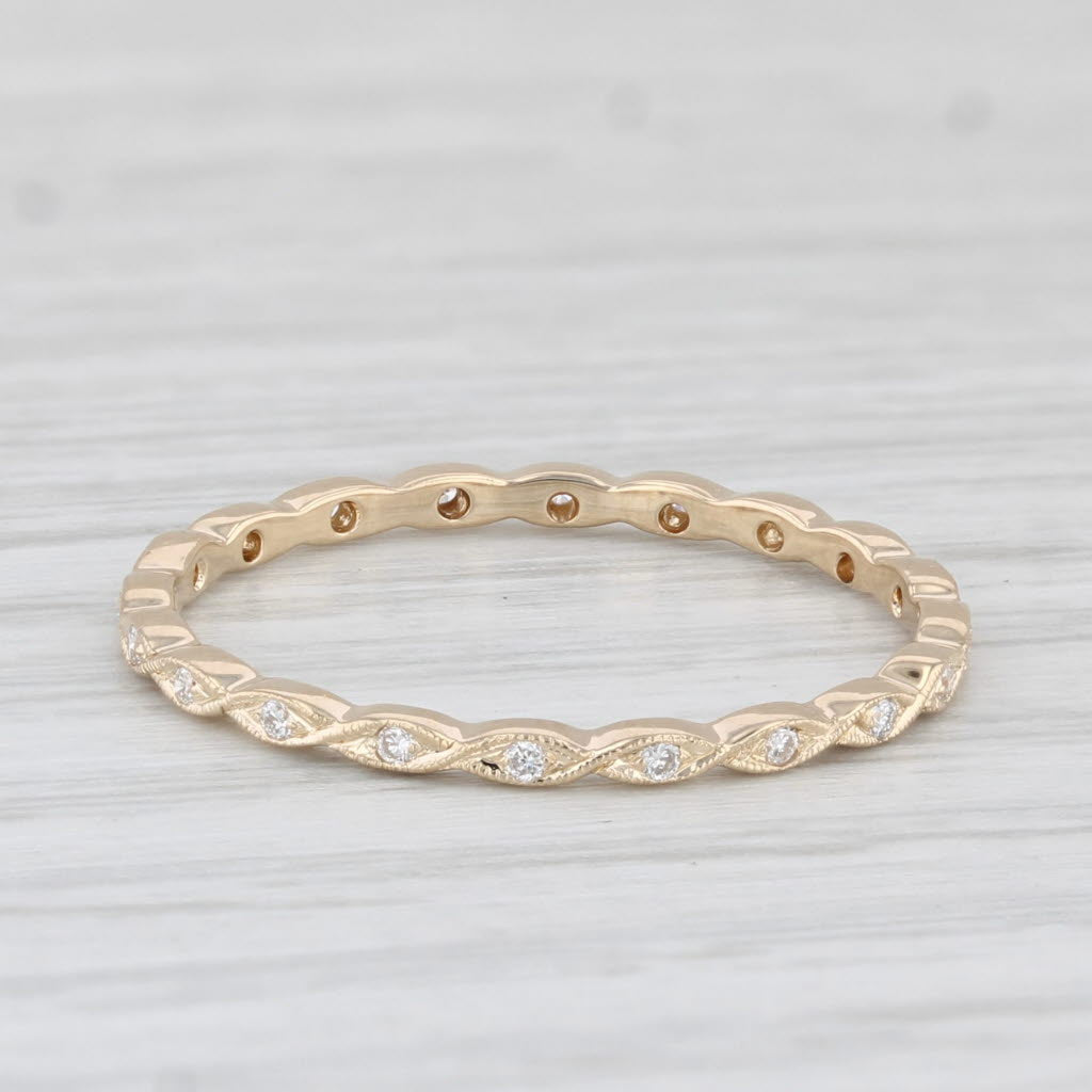 Light Gray New Beverley K Diamond Eternity Ring 14k Yellow Gold Stackable Wedding Band