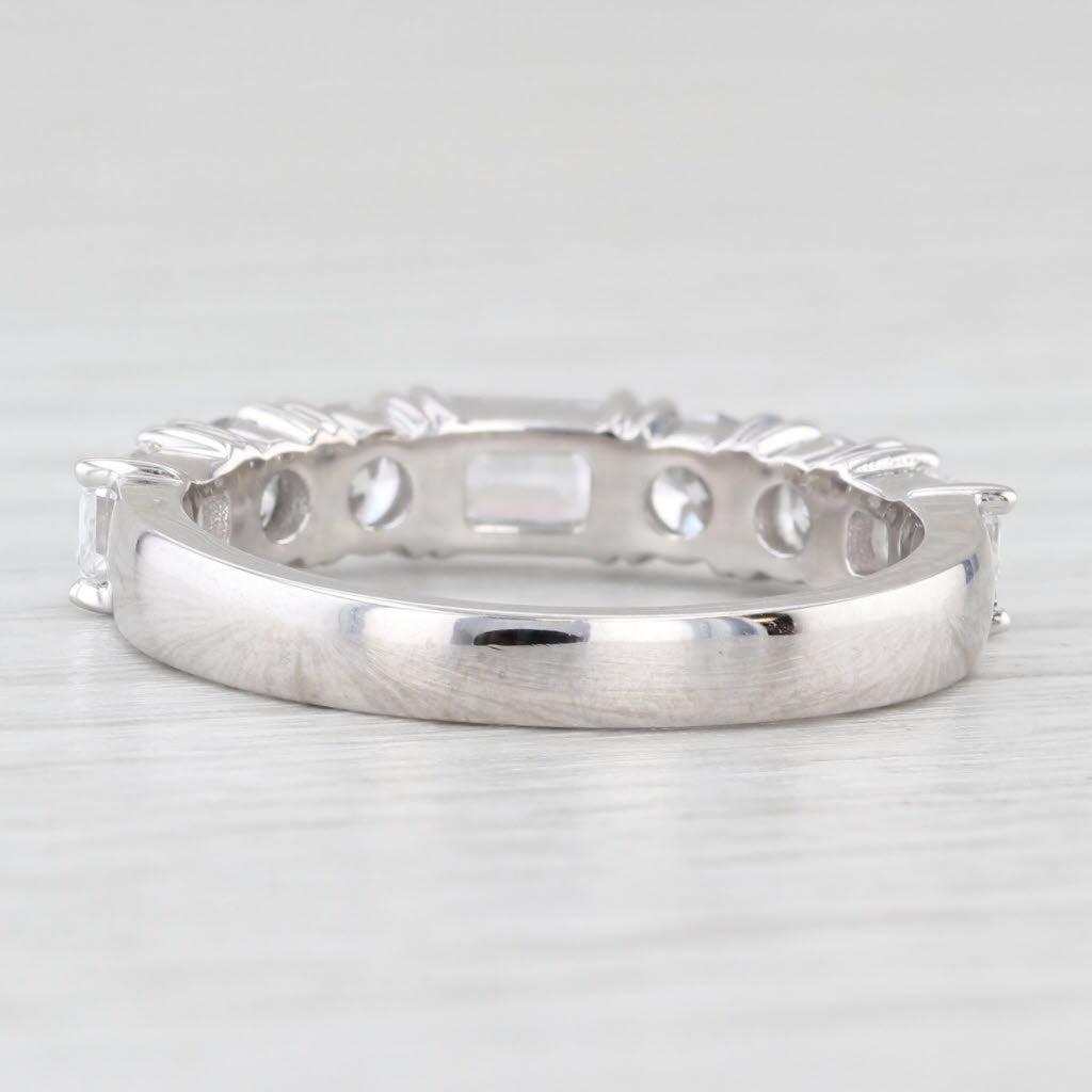Light Gray New 1.59ctw Lab Grown Diamond Wedding Band 14k White Gold Stackable Ring Sz 6.5