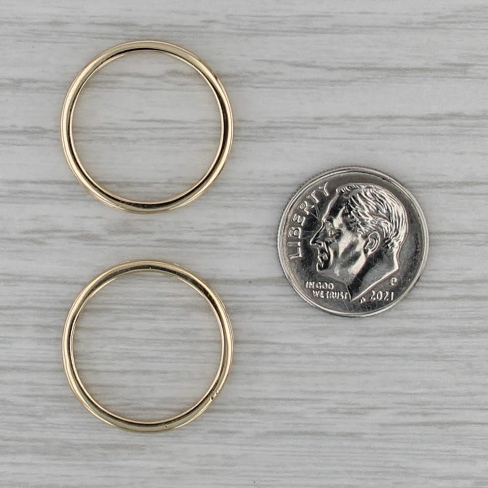 0.68ctw Diamond Eternity Bands 14k Yellow Gold Size 7 Stackable Wedding 2 Rings