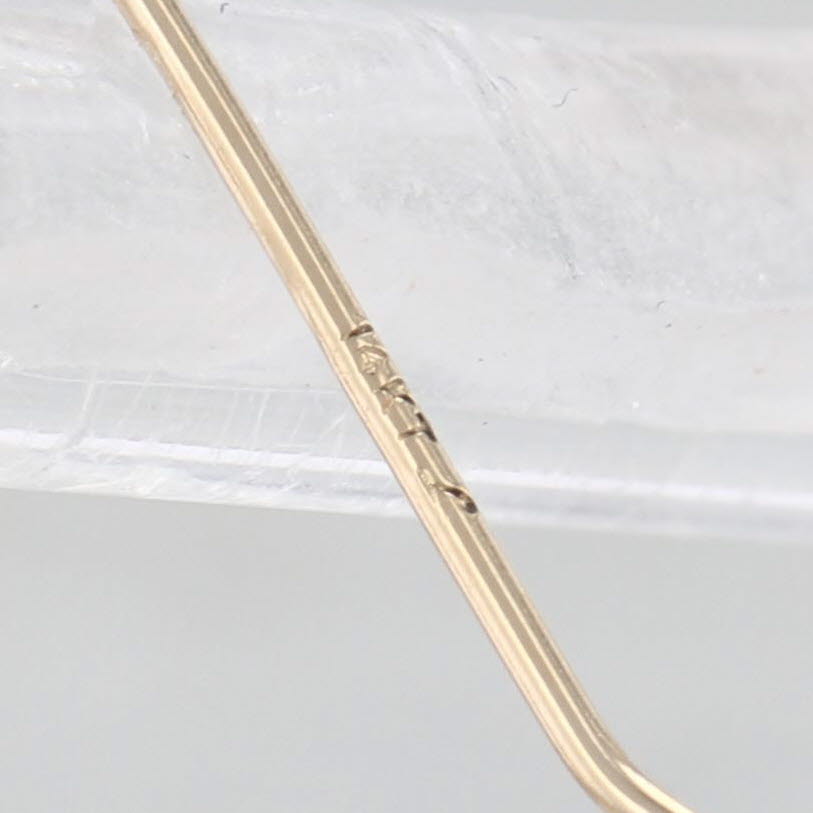 Pink & White Cultured Pearl Dangle Earrings 14k Yellow Gold Hook Posts