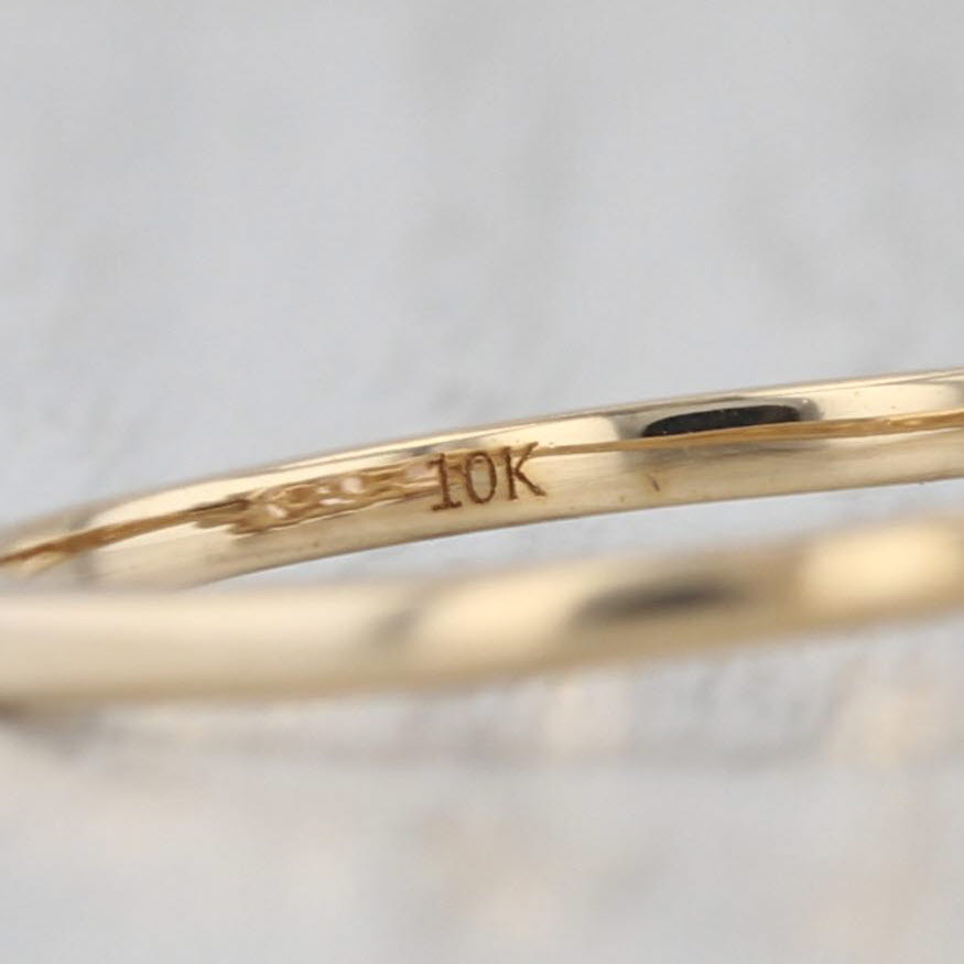 1.54ctw 3-Stone Pink Spinel Ring 10k Yellow Gold Size 9.25 Diamond Accents