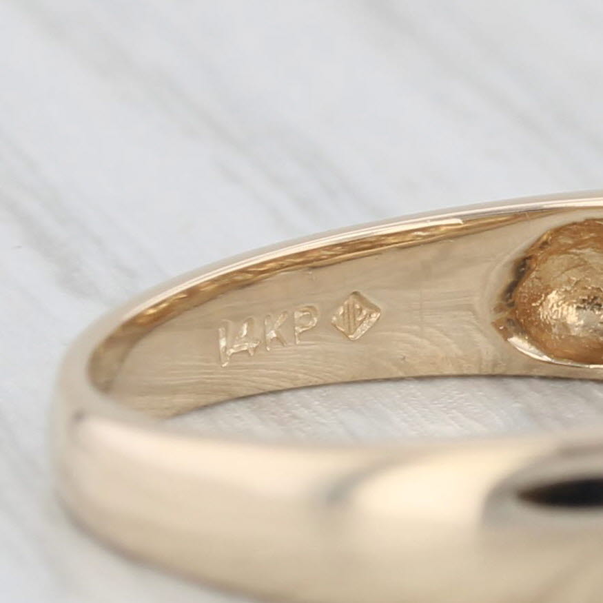 Light Gray 0.20ctw Diamond Ring 14k Yellow Gold Size 6.75 Stackable Band