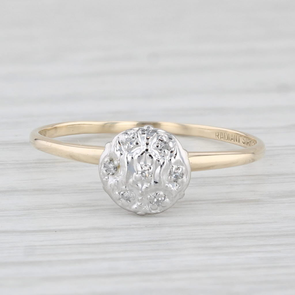 Light Gray Diamond Engagement Style Ring 10k Gold Size 6.75