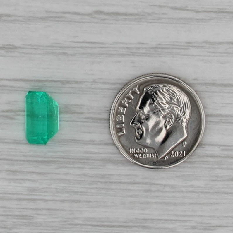 2.55ct Loose Emerald Solitaire Octagonal Cut GIA Cert For Setting