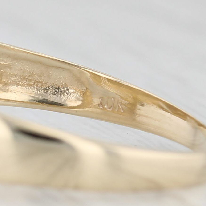 Light Gray Opal Marquise Diamond Ring 10k Yellow Gold Size 7