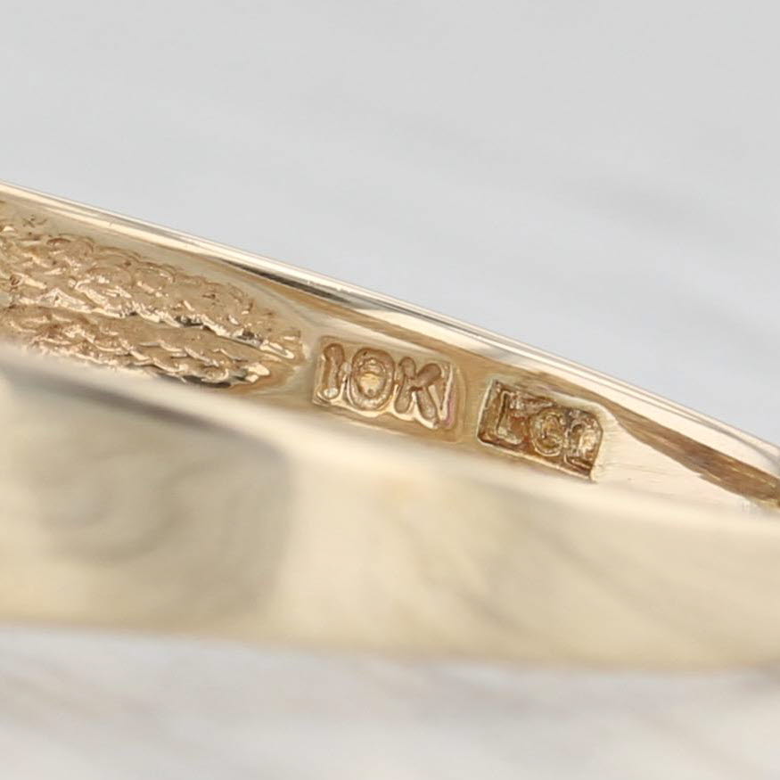 Light Gray 0.55ctw Ruby Ring 10k Yellow Gold Size 8.5 Diamond Accents Bypass Cathedral