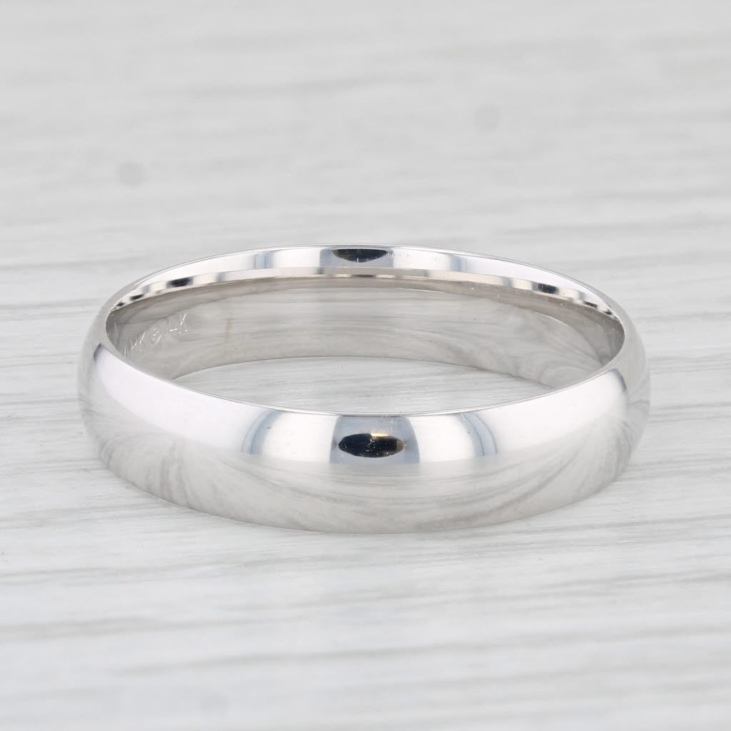 Light Gray Classic Men's Wedding Band 14k White Gold Size 10-10-25 Ring