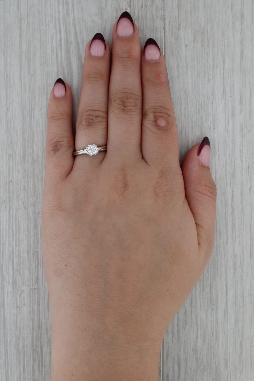 0.48ct Round Diamond Solitaire Engagement Ring Platinum Size 7.5