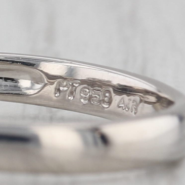 Kristall 1ct Princess Solitaire Diamond Engagement Ring 950 Platinum GGL COA