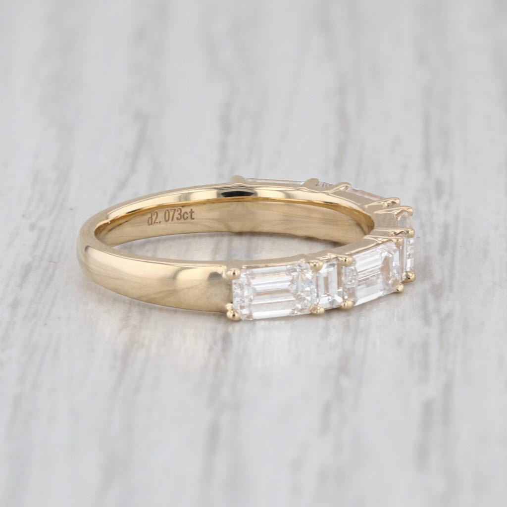 New 2.07ctw Lab Grown Diamond Wedding Band 14k Gold Size 6 Stackable Ring