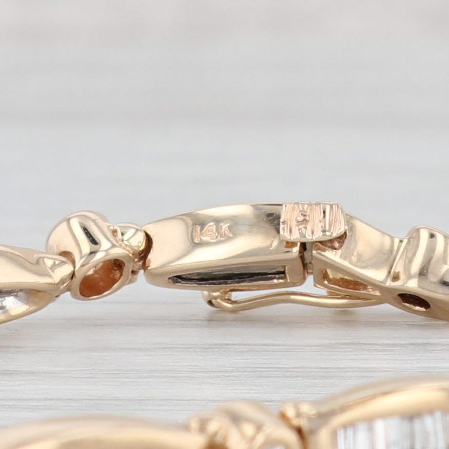 Light Gray 2ctw Diamond Tennis Bracelet 14k Yellow Gold 7" 4.7mm