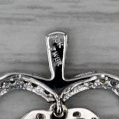 0.20ctw Diamond Double Hearts Pendant 10k White Gold
